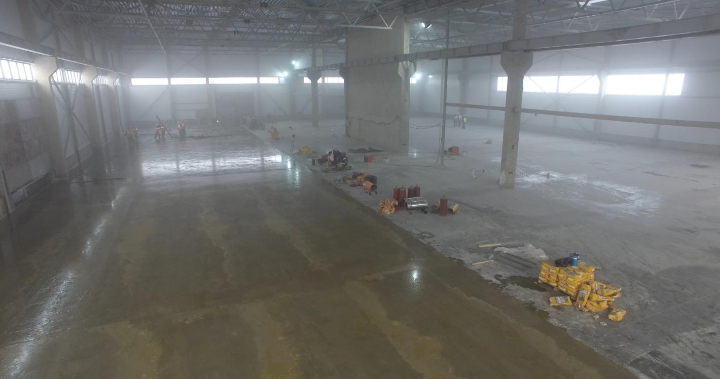 Аэросъемка процесса заливки бетона на Doka Group (ВИДЕО)